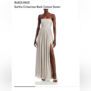 NWT Black Halo Size 8 Eartha Crisscross Gown